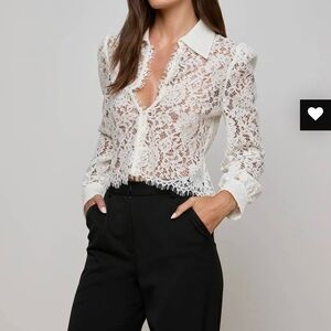 L'AGENCE Anita Lace Blouse
